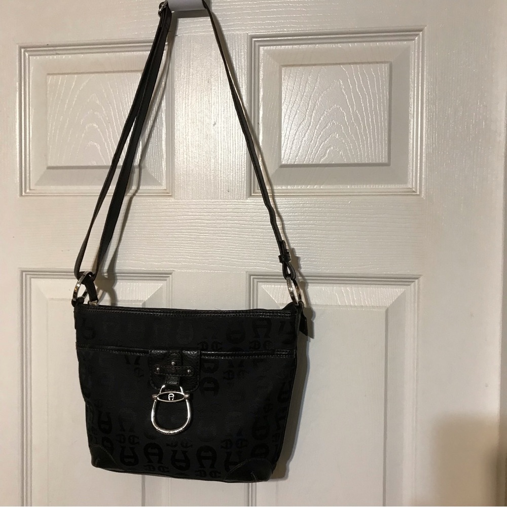 Etienne Aigner Signature Black Shoulder Bag